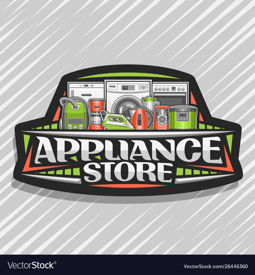 Logo for appliance store Royalty Free Vector Image