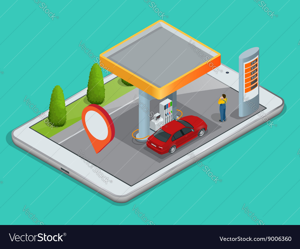 Navigate To The Closest Gas Station >> Mobile Gps Navigation Gas Station Concept View A Navigate To The Closest Gas Station >> Mobile Gps Navigation Gas Station Concept View A
