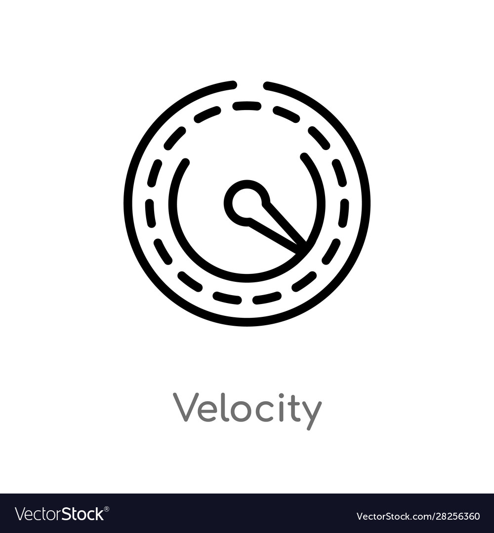 Outline velocity icon isolated black simple line