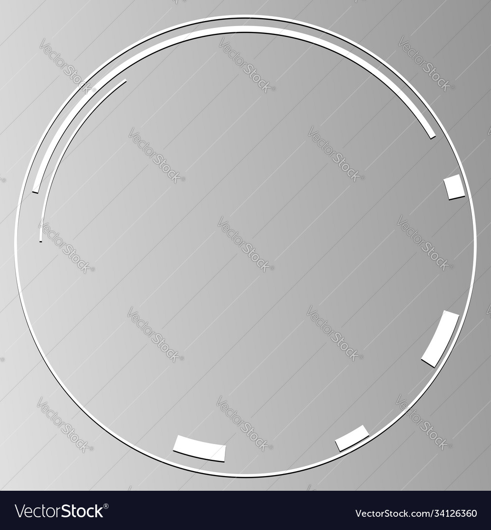 Sci-fi concentric geometric ring circle ui gui vector image Sci-fi concentric geometric ring circle ui gui