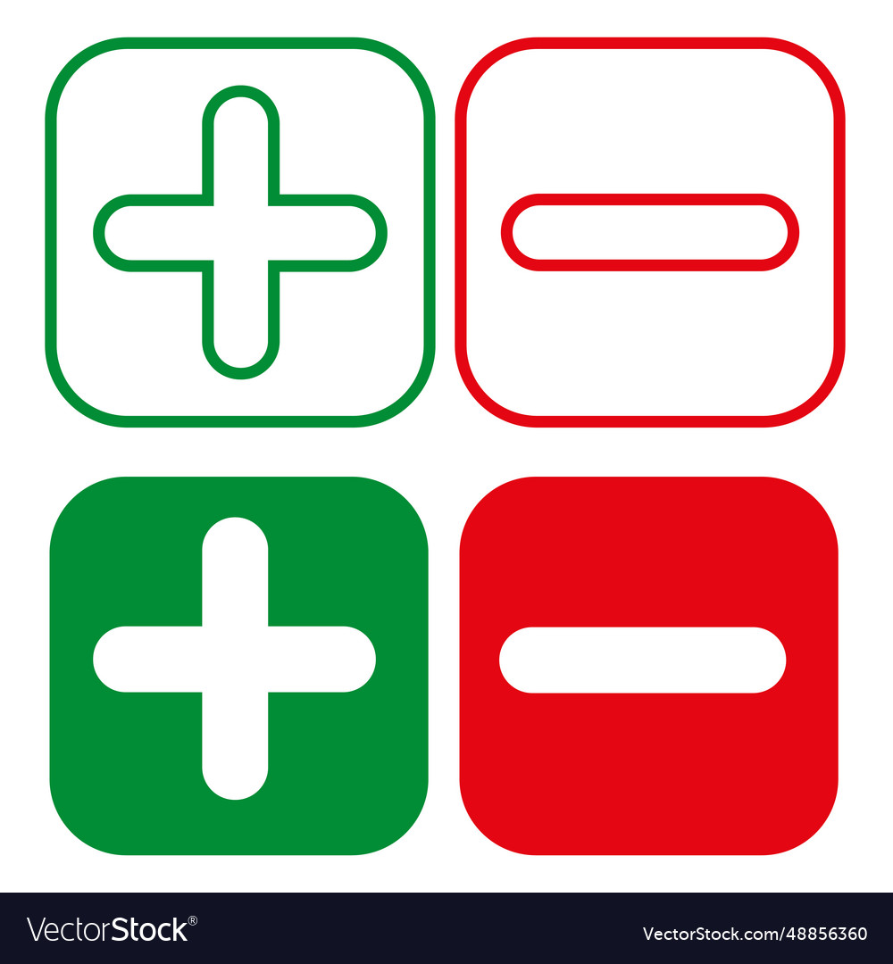 Set of checkmarks in square shapes buttons
