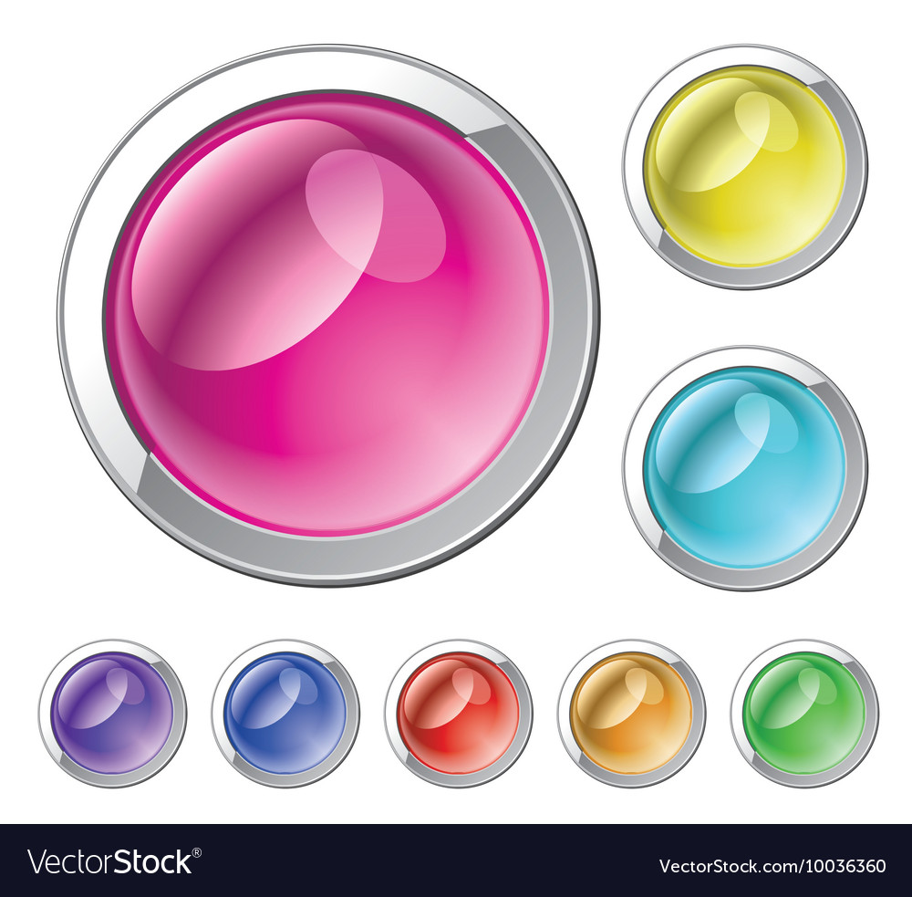 Set of glossy buttons
