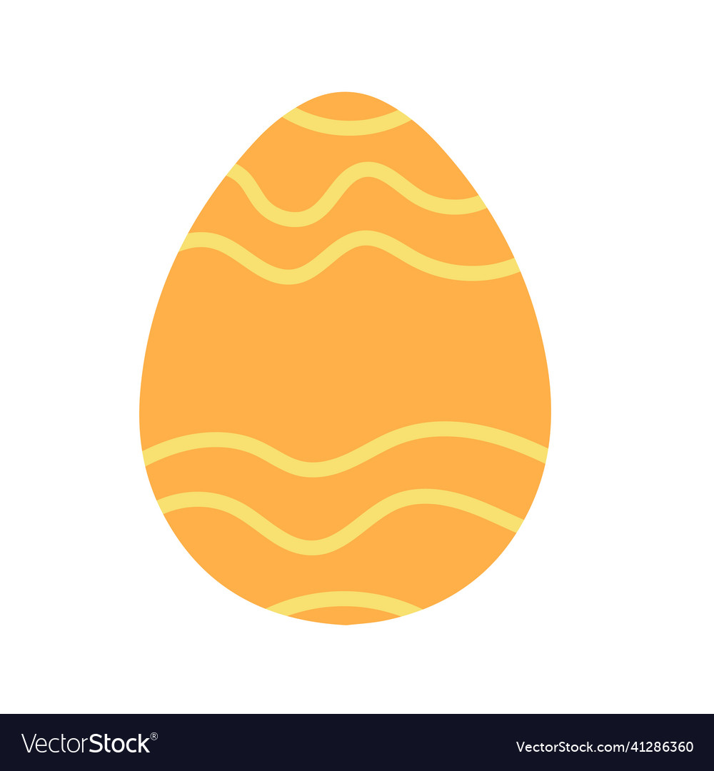 Simple easter stylized egg in flat cartoon design Vector Image