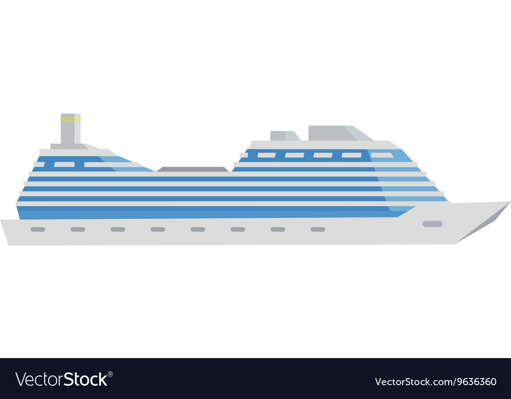 White cruise boat Royalty Free Vector Image - VectorStock