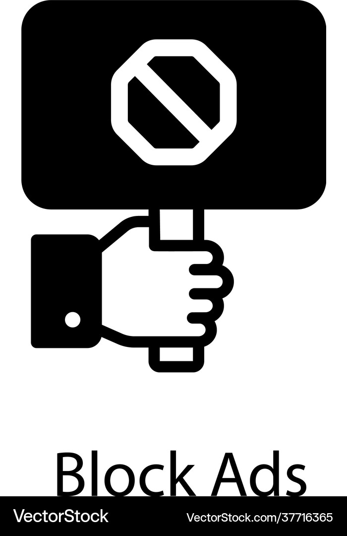 Block ads Royalty Free Vector Image - VectorStock