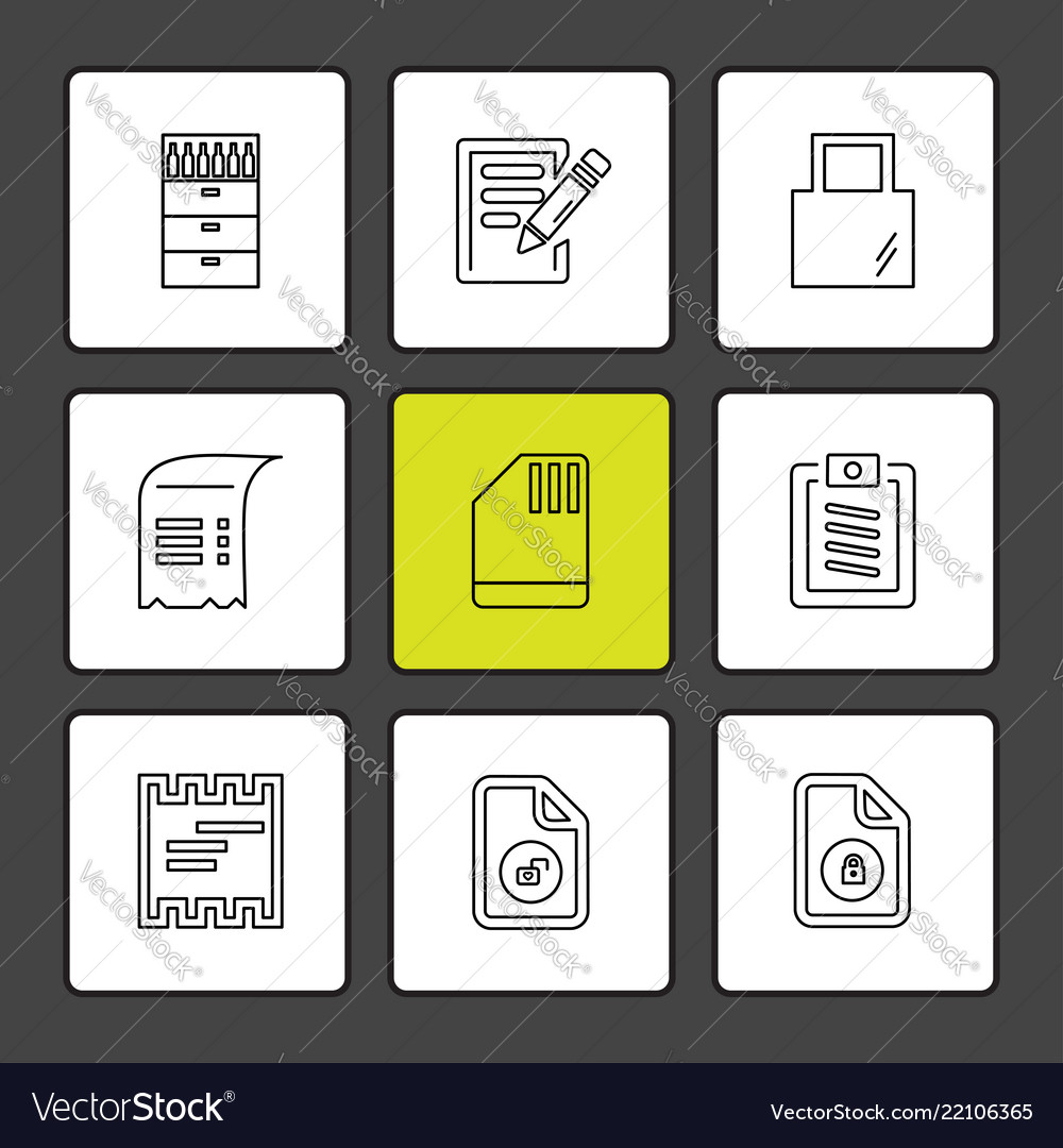 Files document clipboard write eps icons set