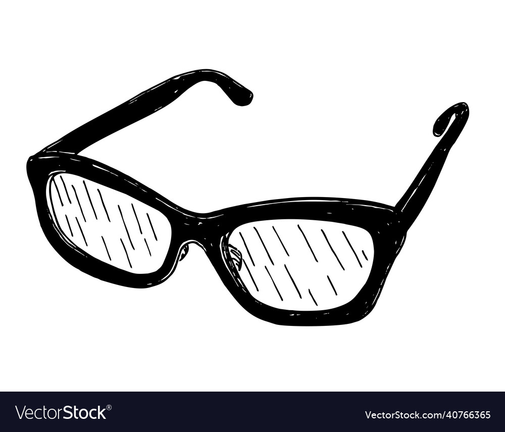 Glasses sketch hand draw