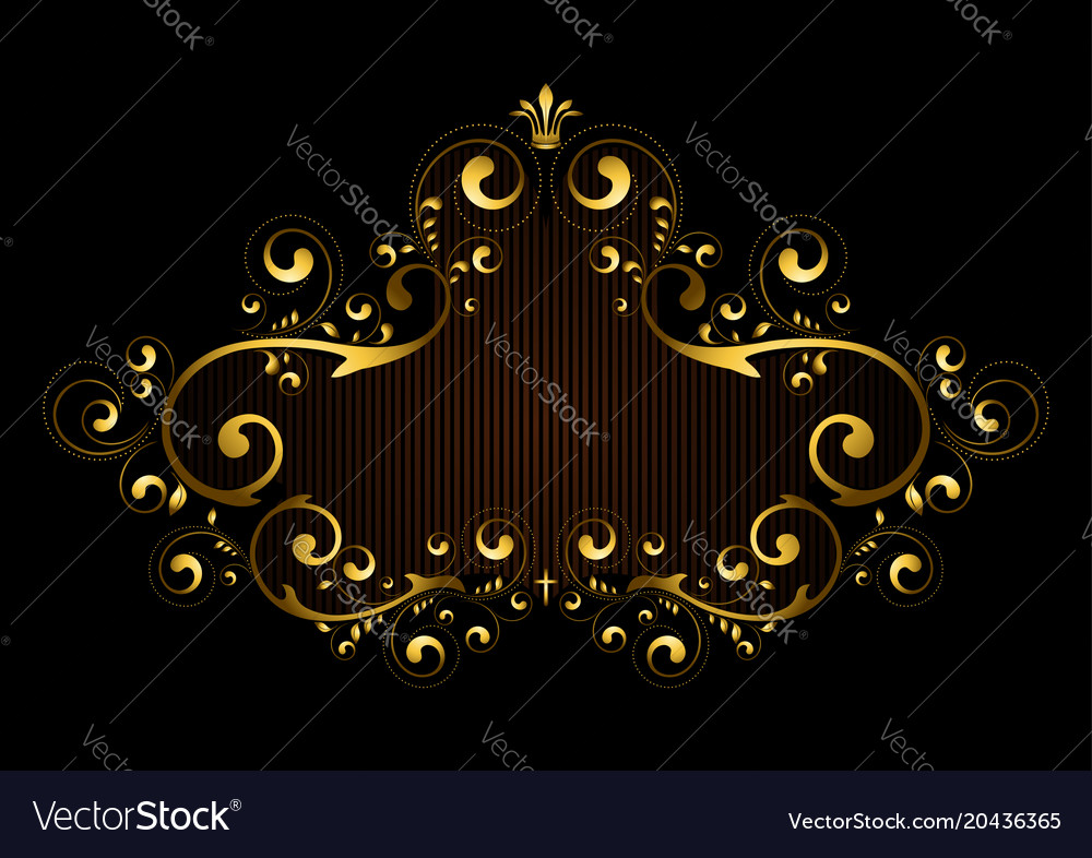 Gold frame with pattern