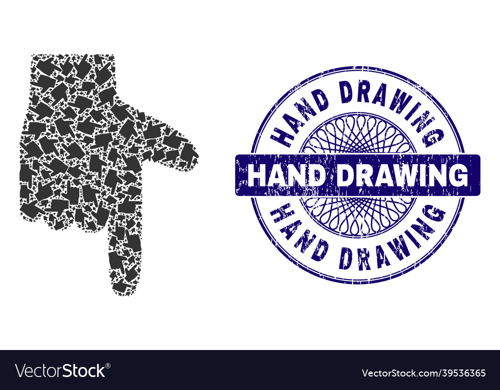 Hand pointer down recursion composition of