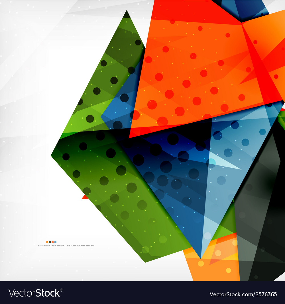 Modern 3d glossy overlapping triangles