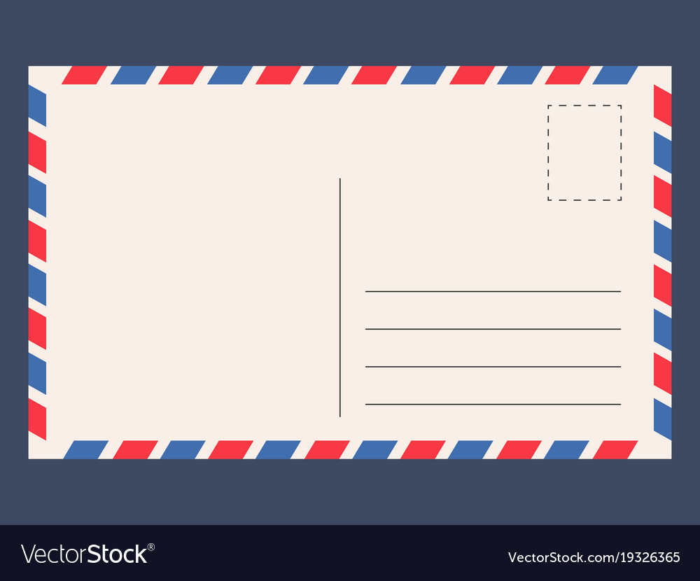 Post card template Royalty Free Vector Image VectorStock