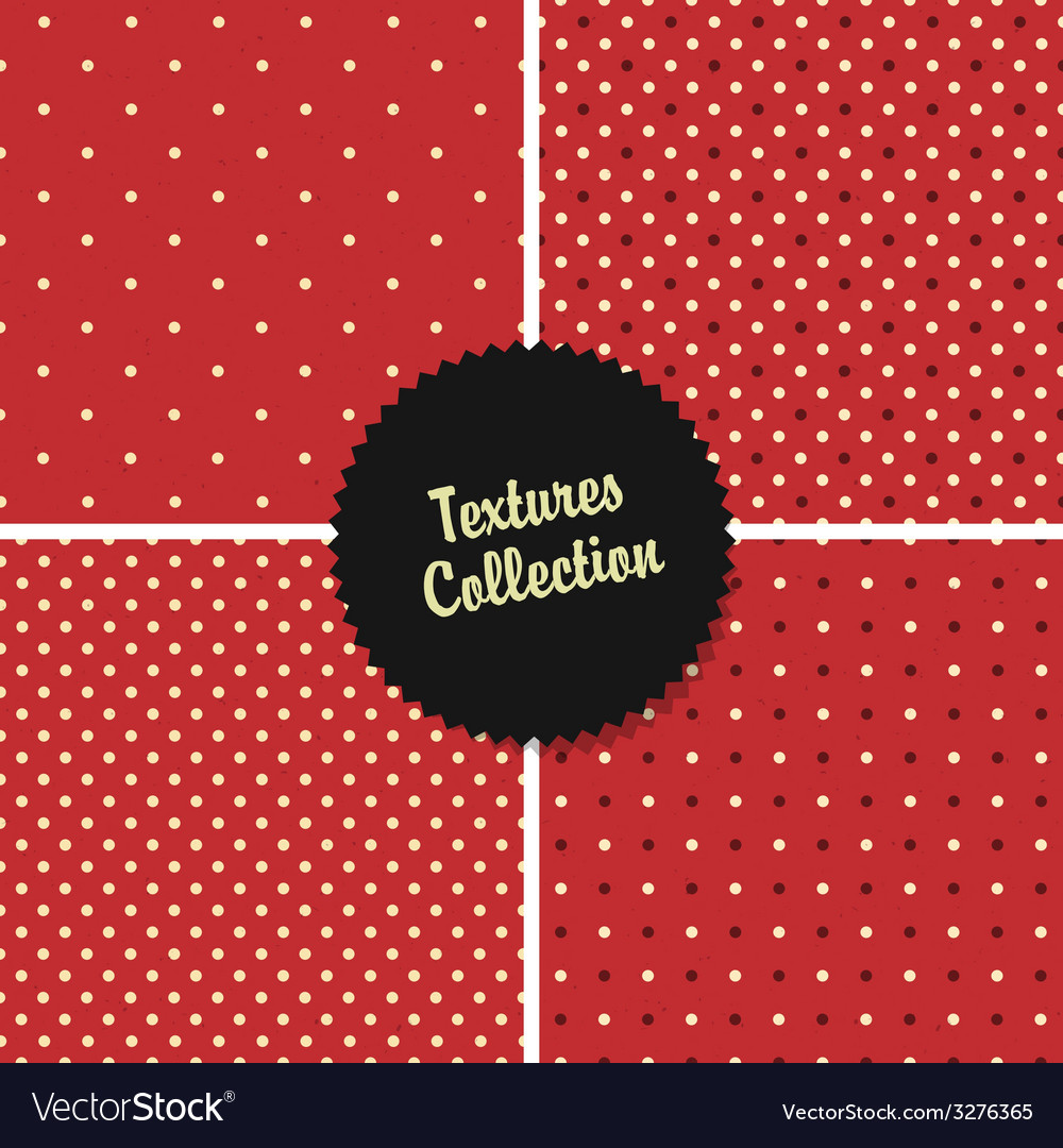 Red classical polka dot patterns collection