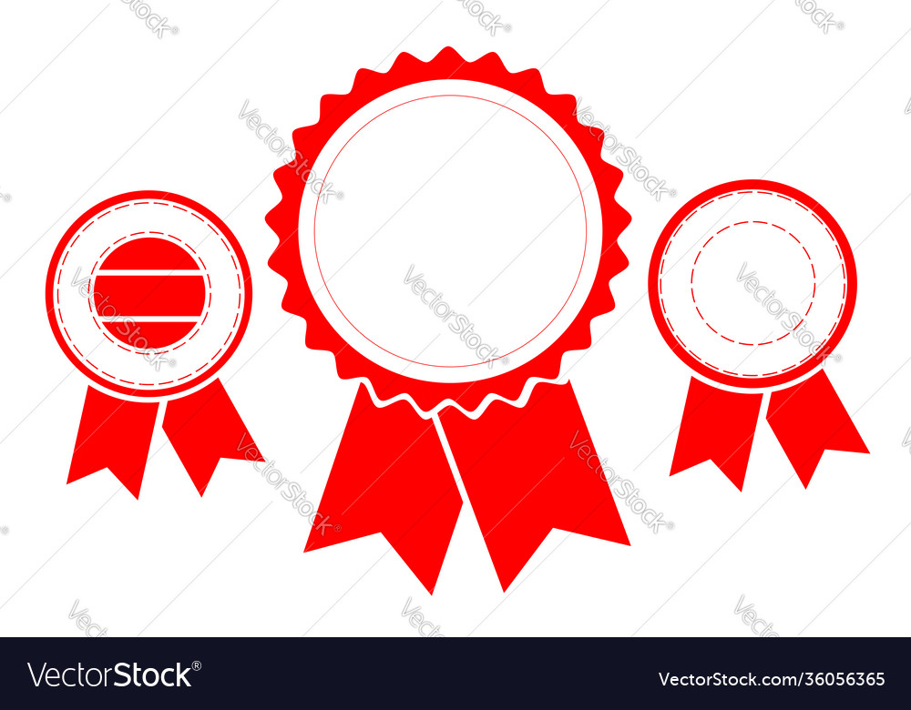 Set template 3 different style blank red circle
