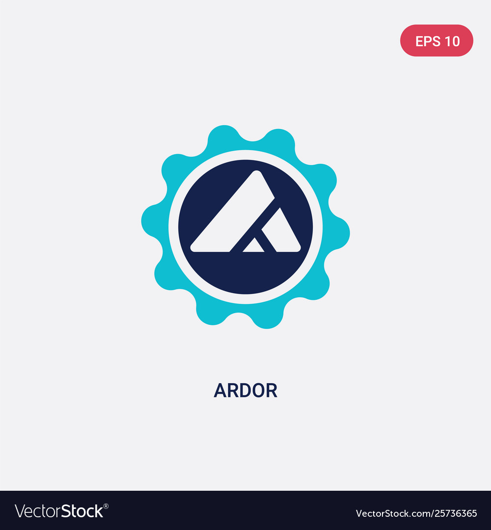 Two color ardor icon from blockchain concept