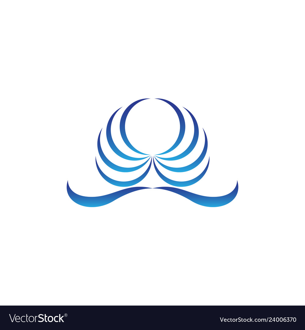 Abstract wave business logo design template