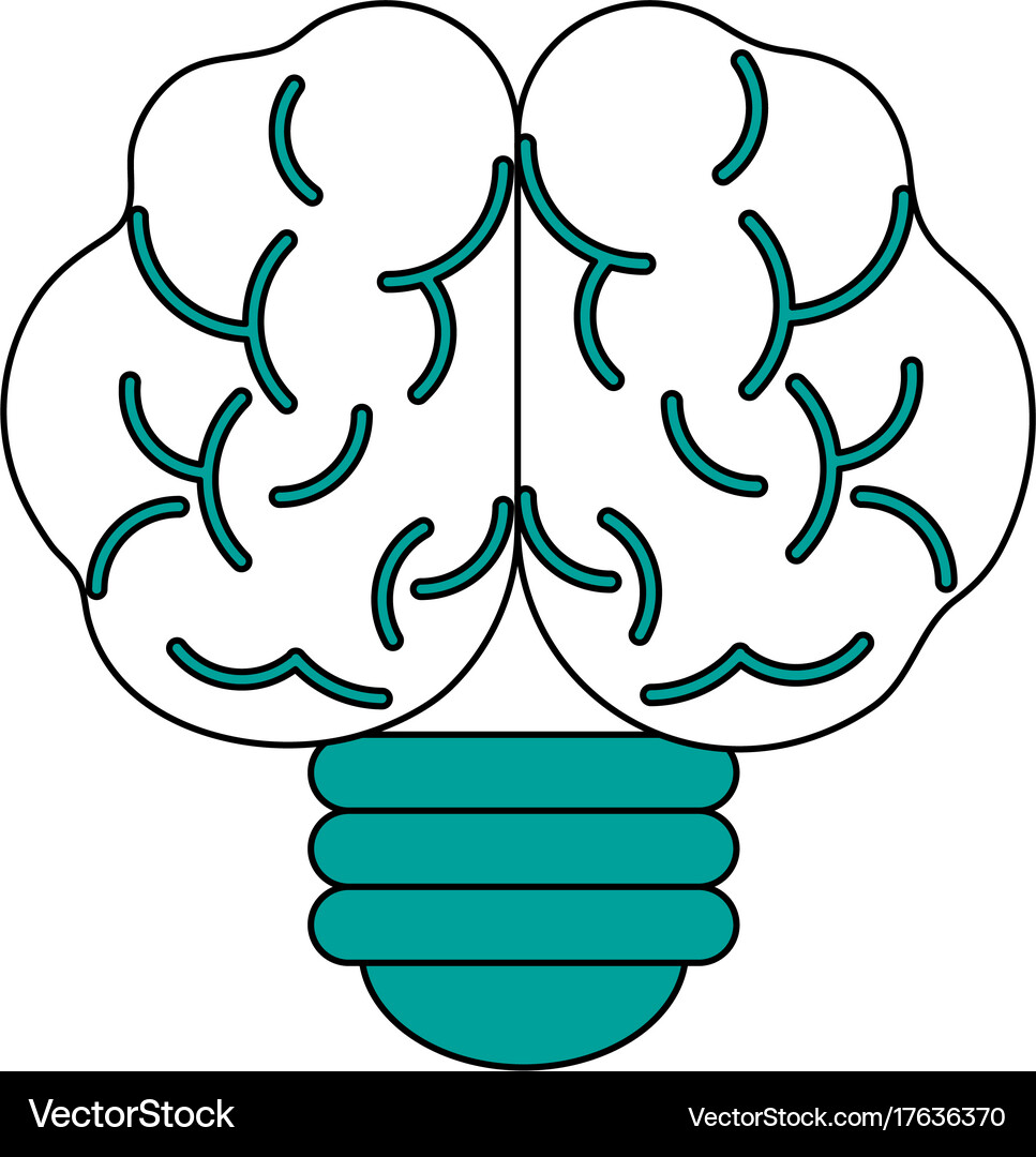 Creative bulb brain idea Royalty Free Vector Image