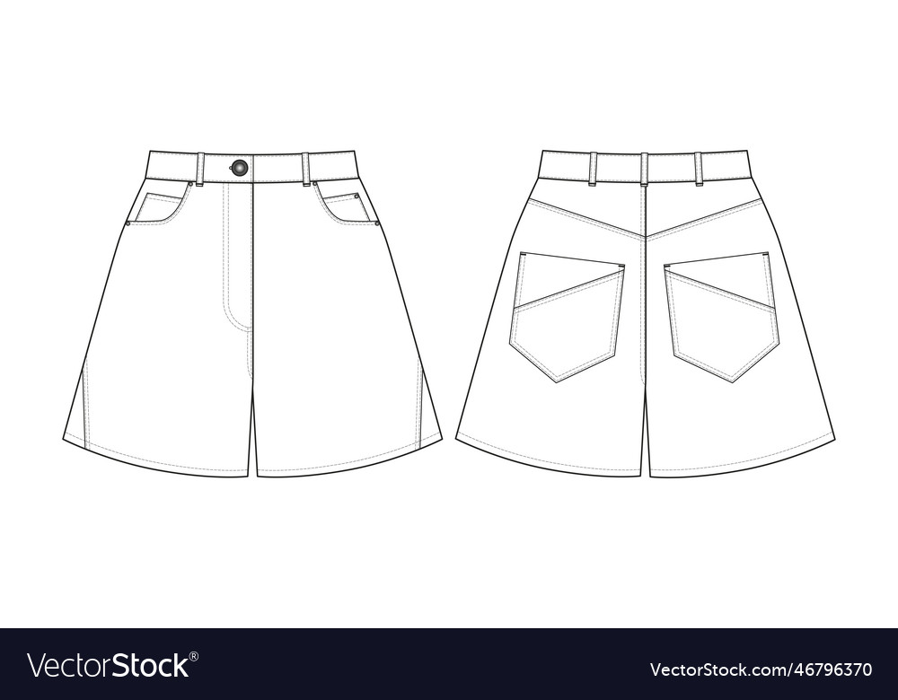 Denim Shorts Royalty Free Vector Image Vectorstock Denim Shorts Royalty Free Vector Image Vectorstock