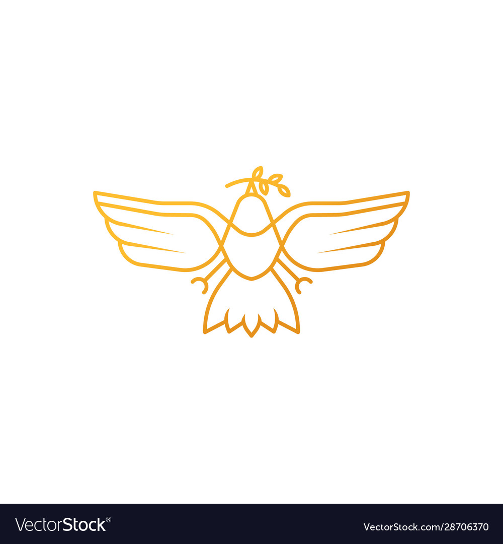 Dove logo icon abstract flying elegant