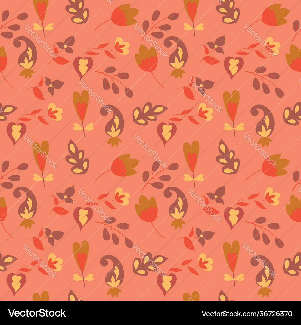 Floral seamless pattern design Royalty Free Vector Image