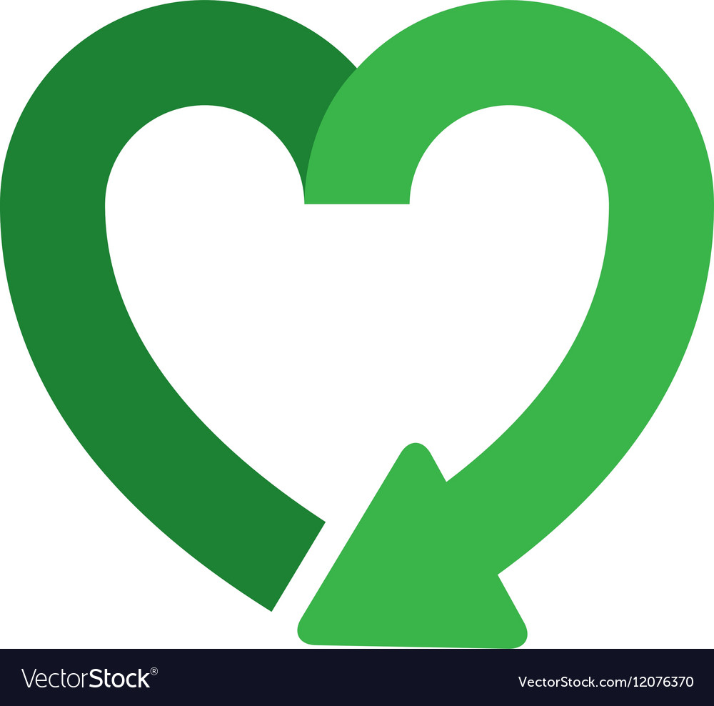 Heart shape symbol of reload icon