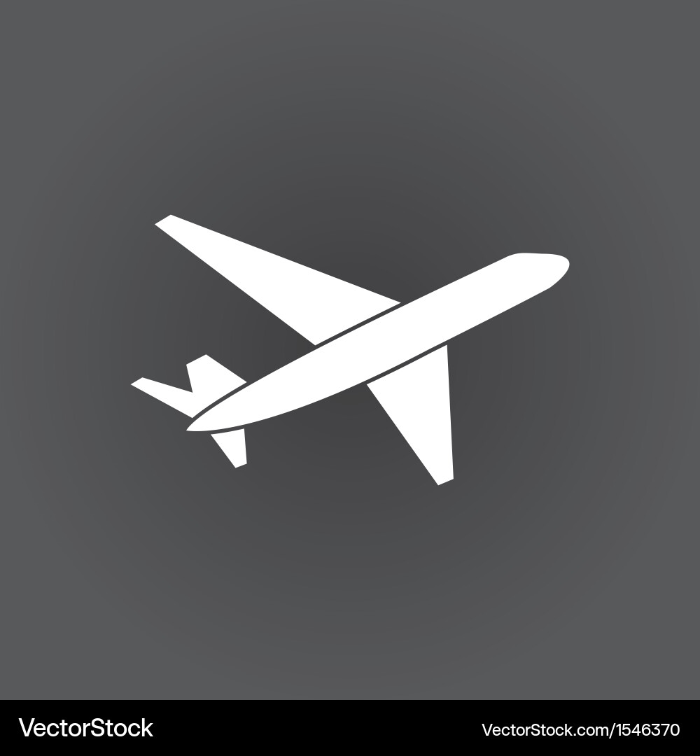 Icon plane Royalty Free Vector Image - VectorStock
