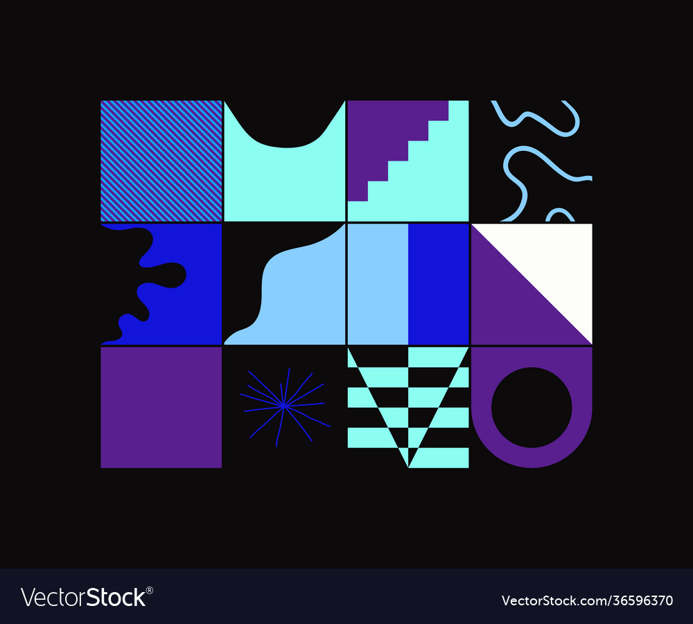 Minimal geometric pattern design vector image Minimal geometric pattern design
