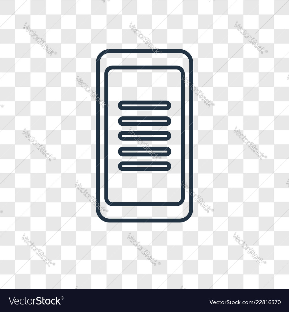 Post concept linear icon isolated on transparent Vector Image Post concept linear icon isolated on transparent