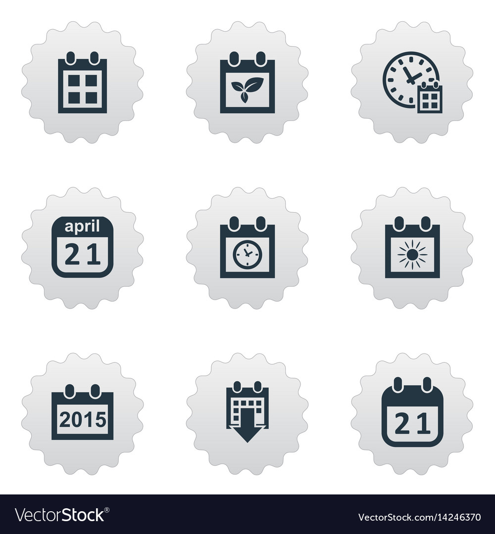Set of simple calendar icons