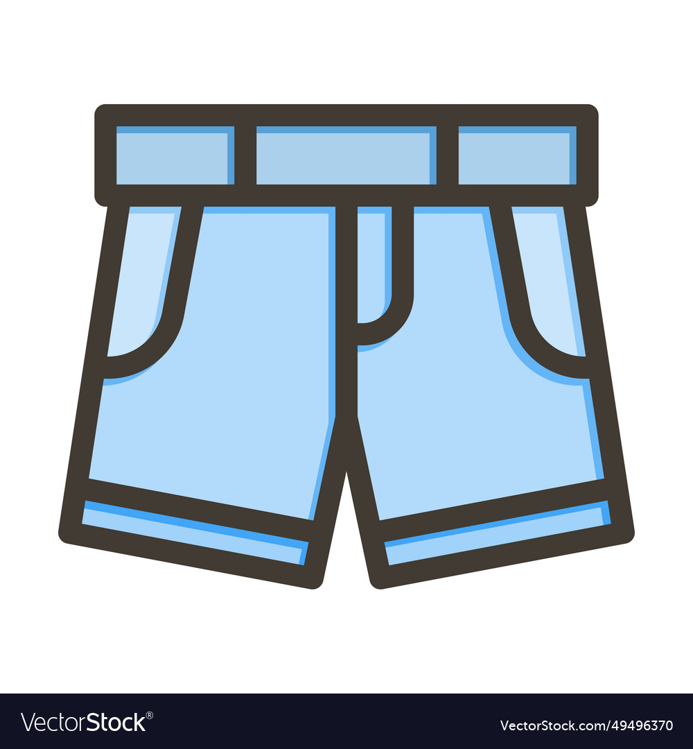 Shorts thick line filled colors icon for personal