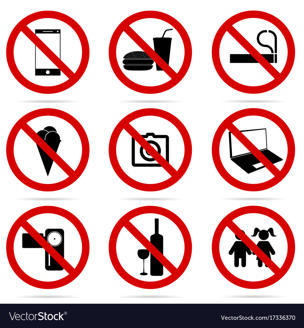 Sign of set icon in red color