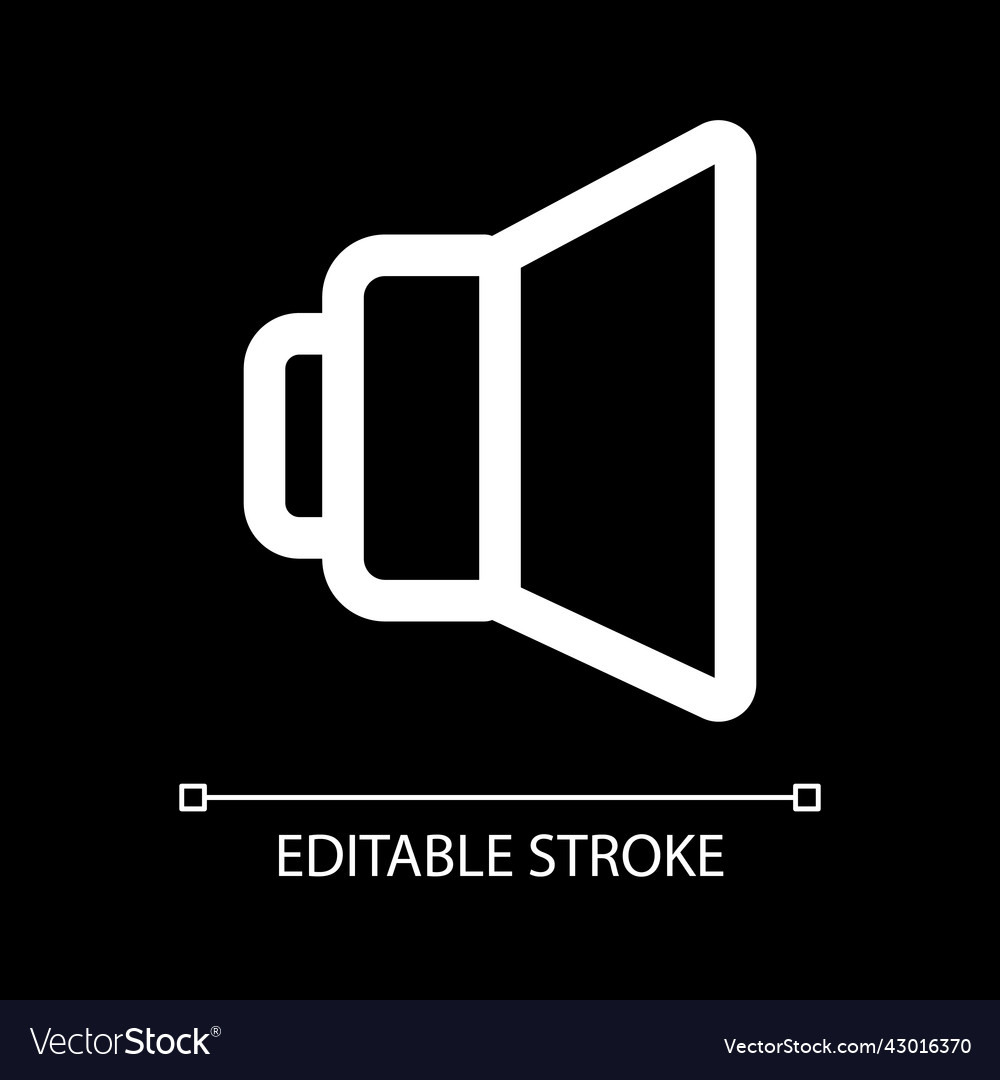Sound white linear ui icon for dark theme