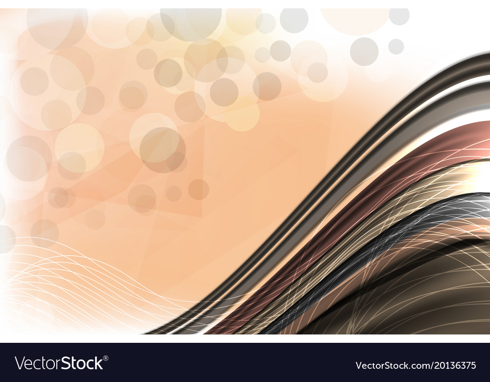 Abstract wavy background with bokeh lights