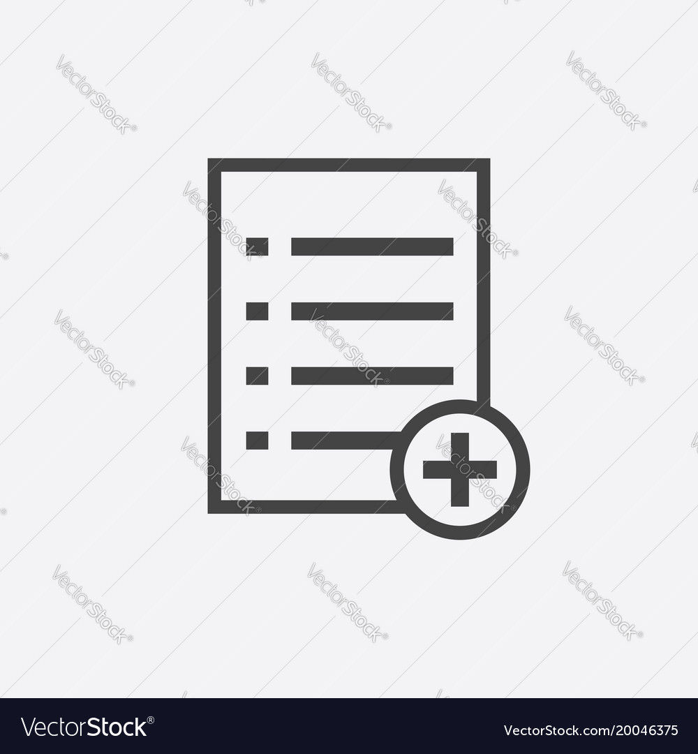 Add list document icon flat isolated documents