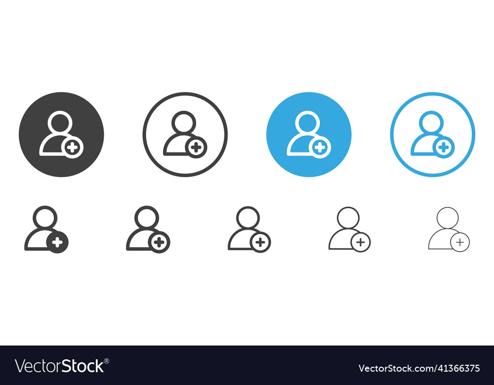 Add User Profile Icon with Plus