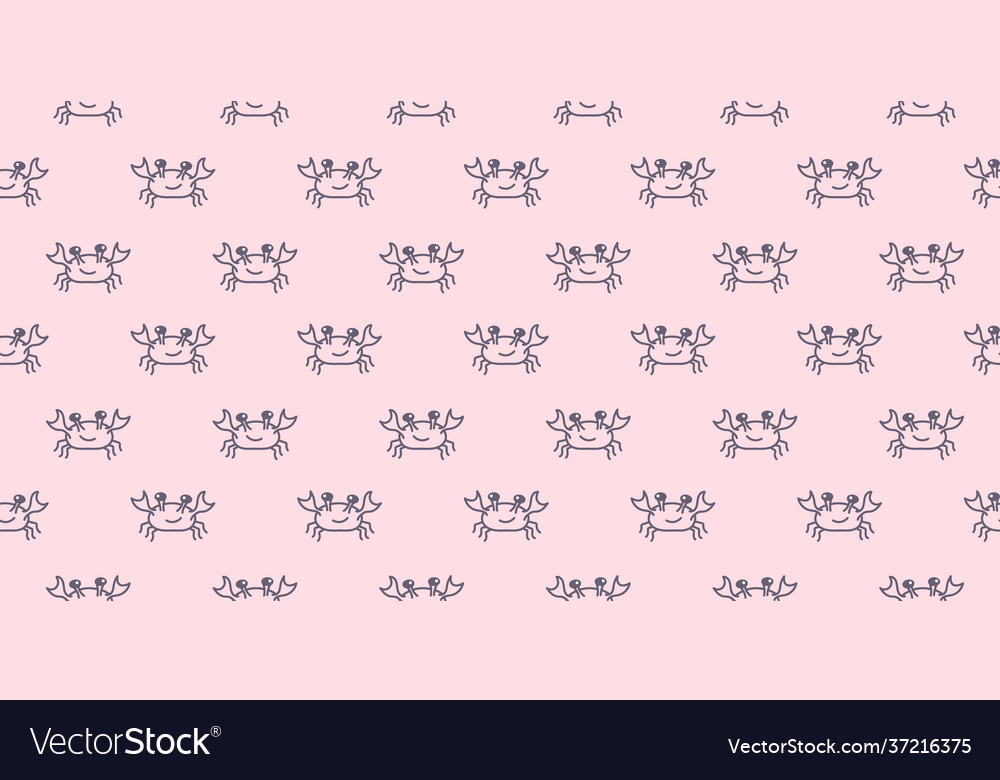 Crab seamless repeat pattern background Vector Image Crab seamless repeat pattern background