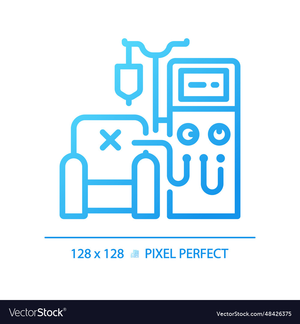 Dialysis machine pixel perfect gradient linear Vector Image Dialysis machine pixel perfect gradient linear
