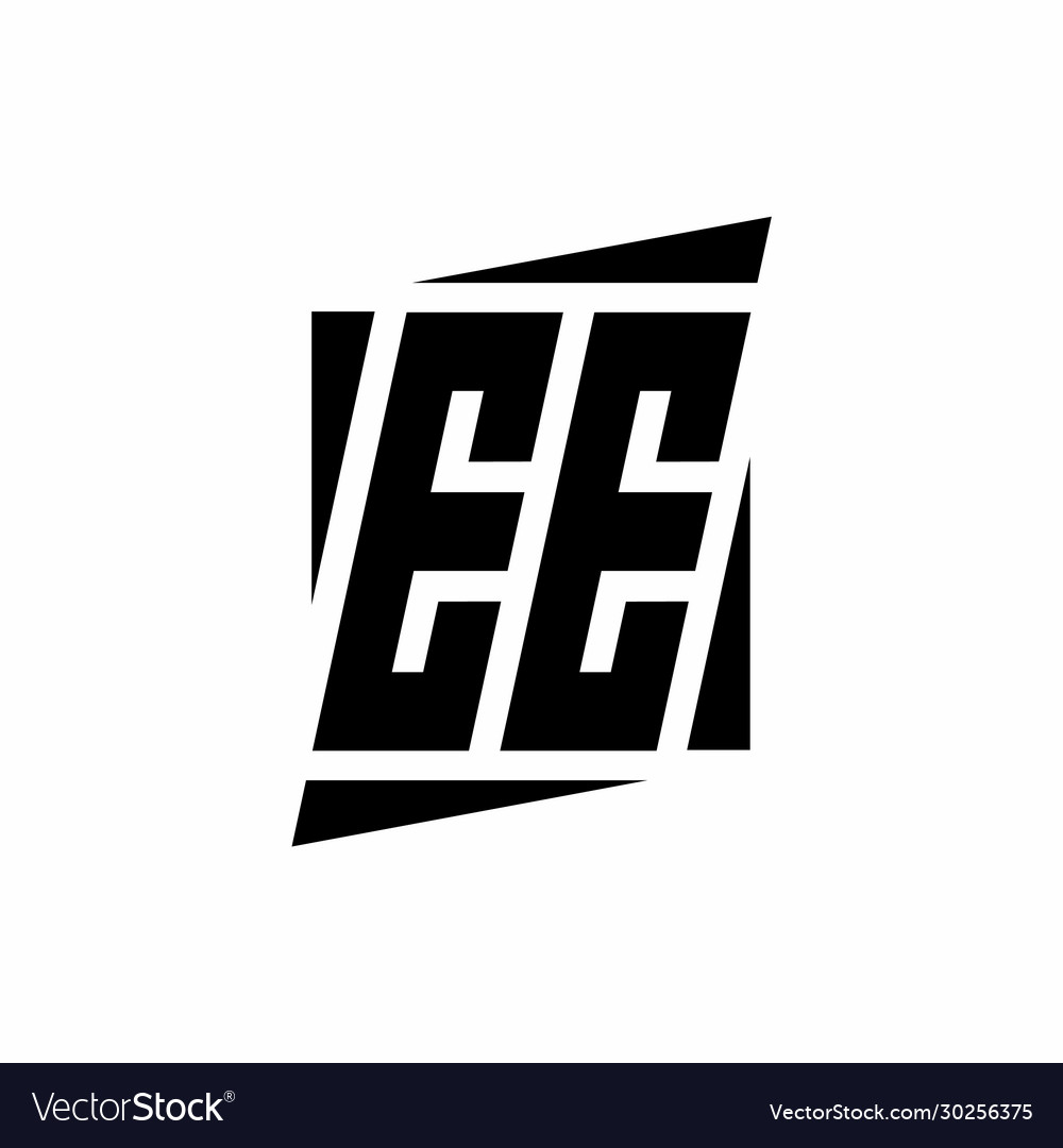 Ee logo monogram with modern style concept design