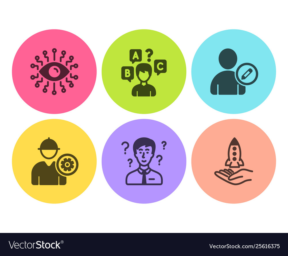 Engineer edit user and artificial intelligence Vector Image Engineer edit user and artificial intelligence