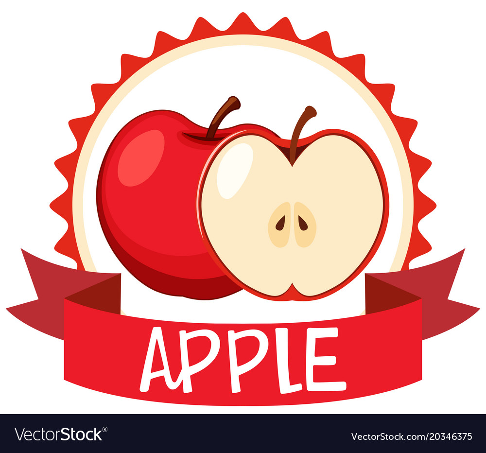 Logo design with red apples