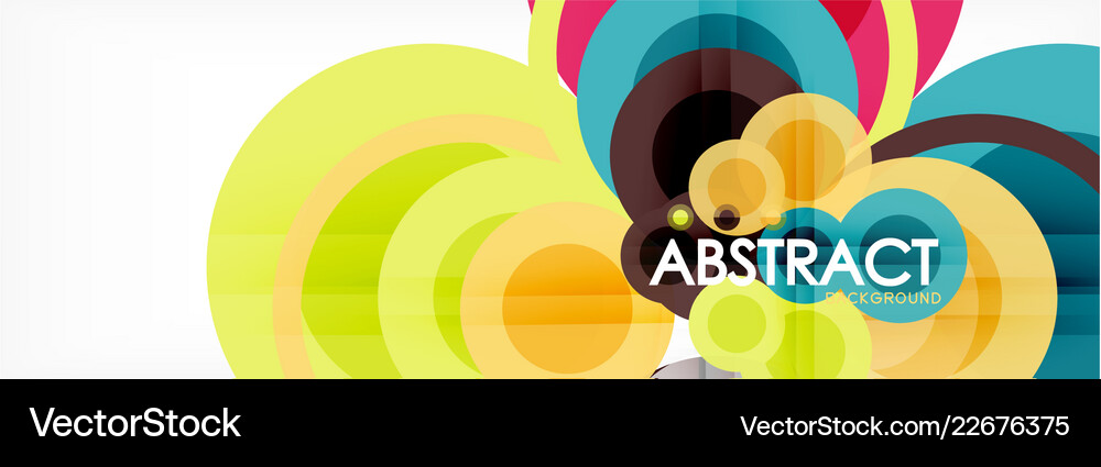 Overlapping circles design background Royalty Free Vector