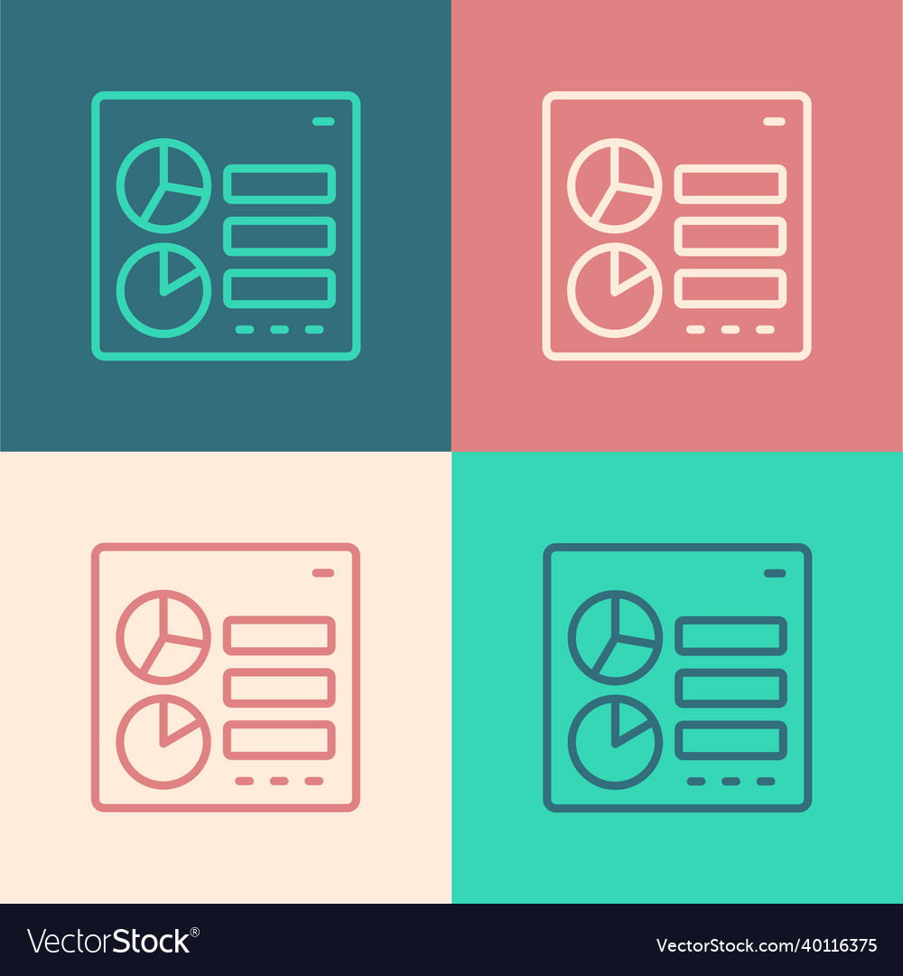 Pop Art Line Computer api Schnittstelle Icon isoliert vector image Pop Art Line Computer api Schnittstelle Icon isoliert