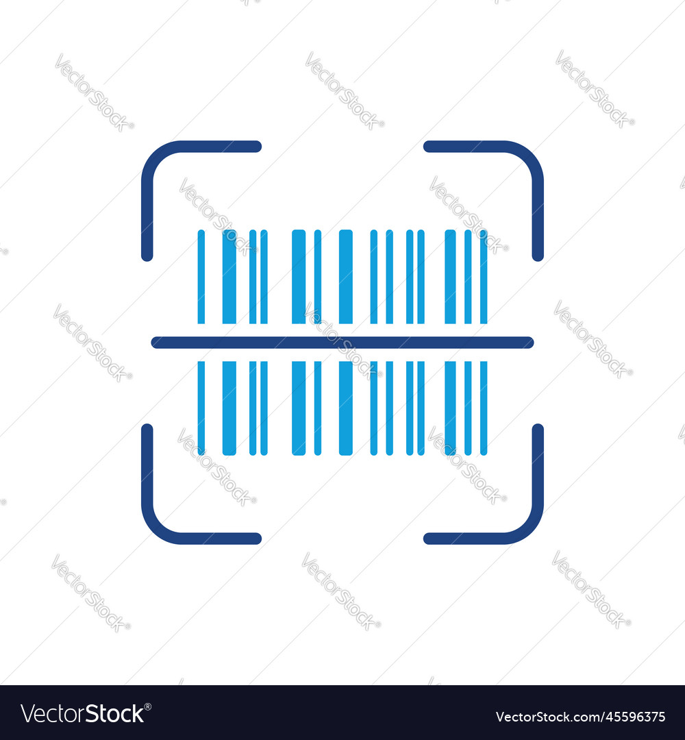 Scan bar code label line icon barcode tag scanner