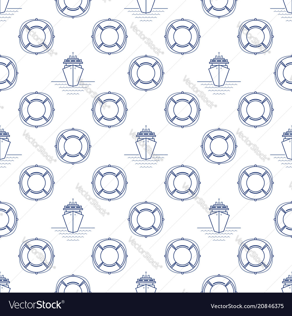 Seamless maritime pattern