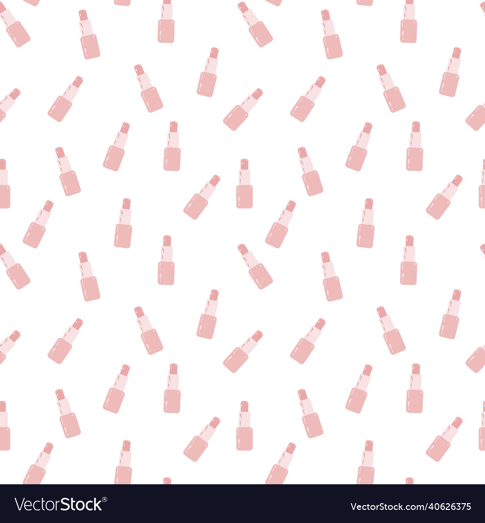 Seamless pattern with the image of lipstick