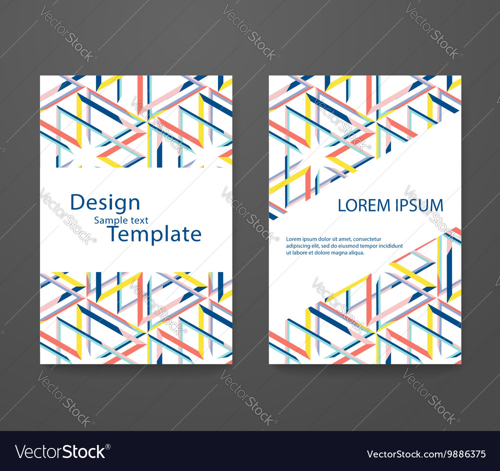 Set of abstract elegant pattern for booklet layout