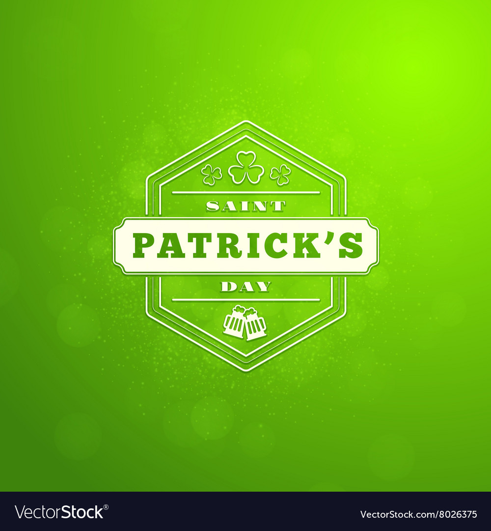 St patricks day holiday badge design greetings