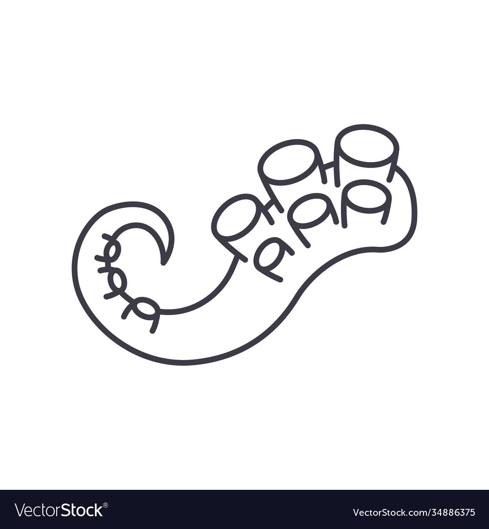 Tentacle icon linear isolated thin vector image Tentacle icon linear isolated thin