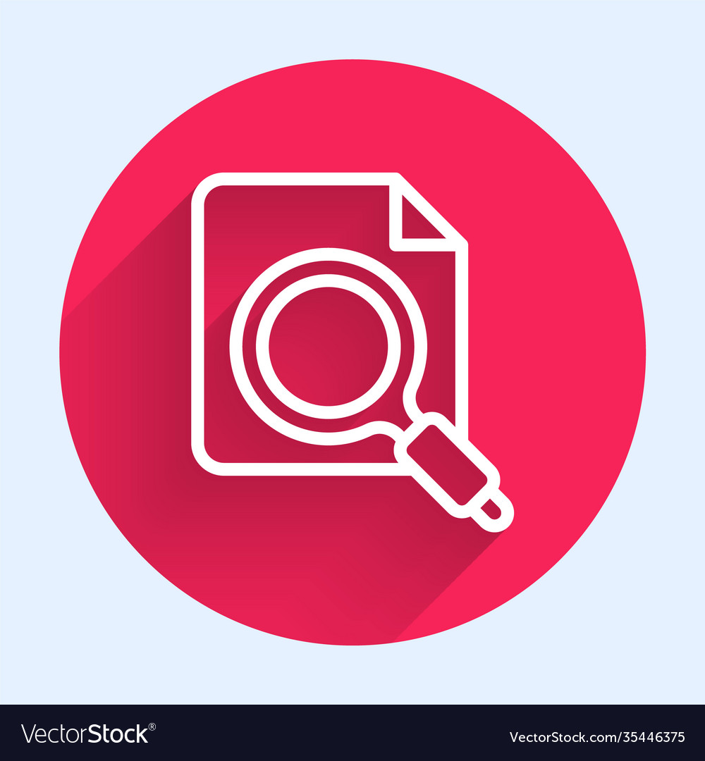White line search concept with folder icon