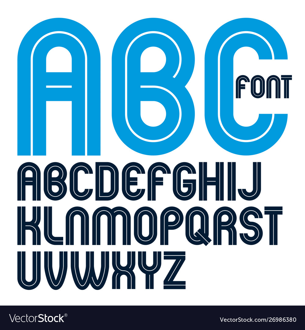 Capital bold english alphabet letters made Vector Image