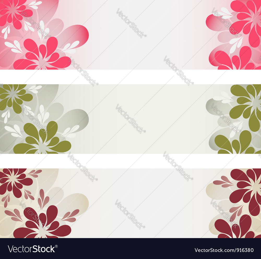 Floral banners